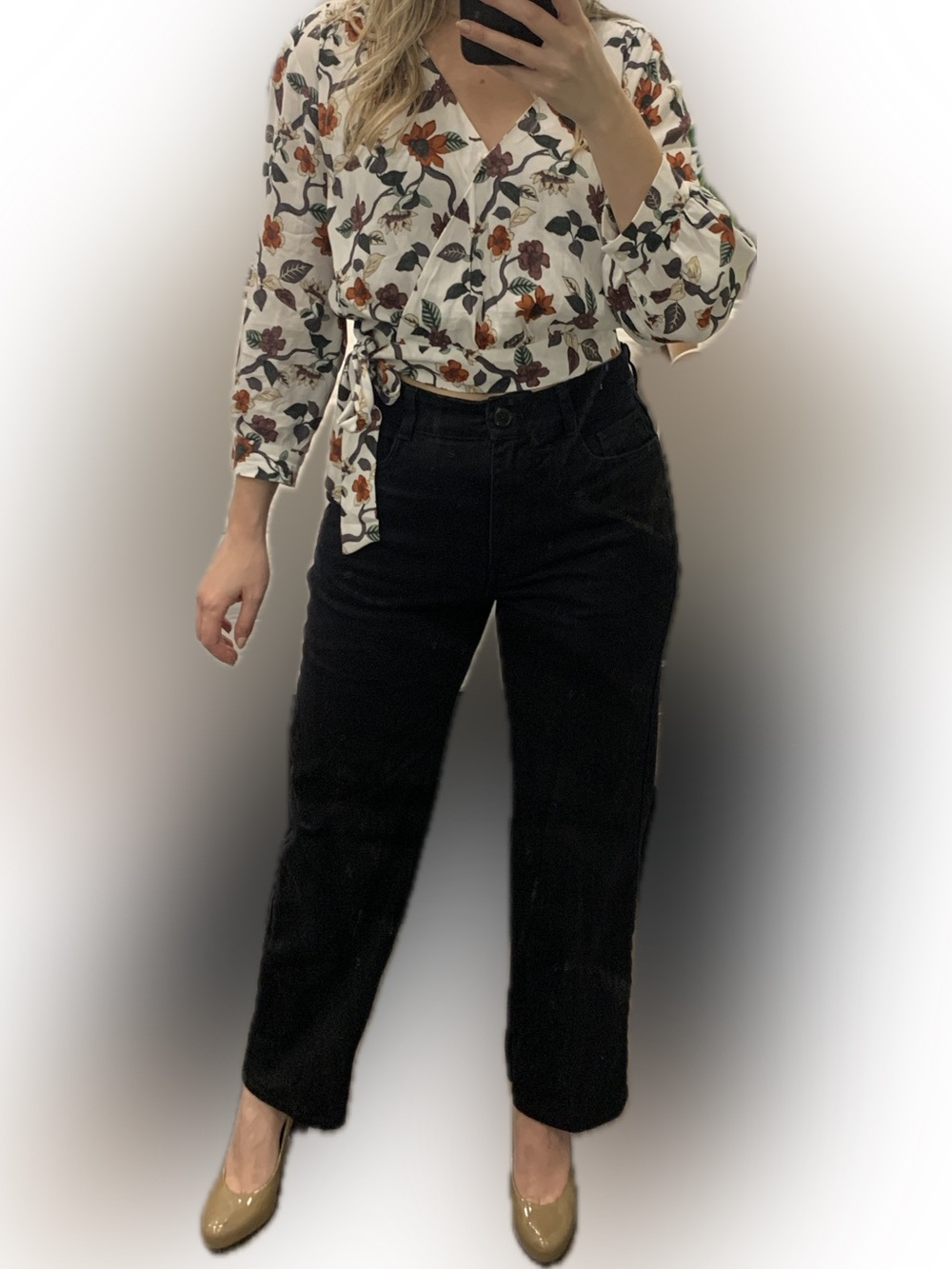 Frank And Oak Black Wide Leg Jeans – Size 8